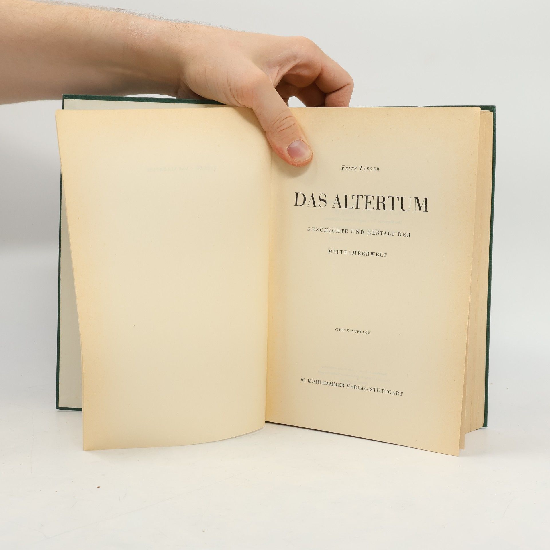 Fritz Taeger Das Altertum