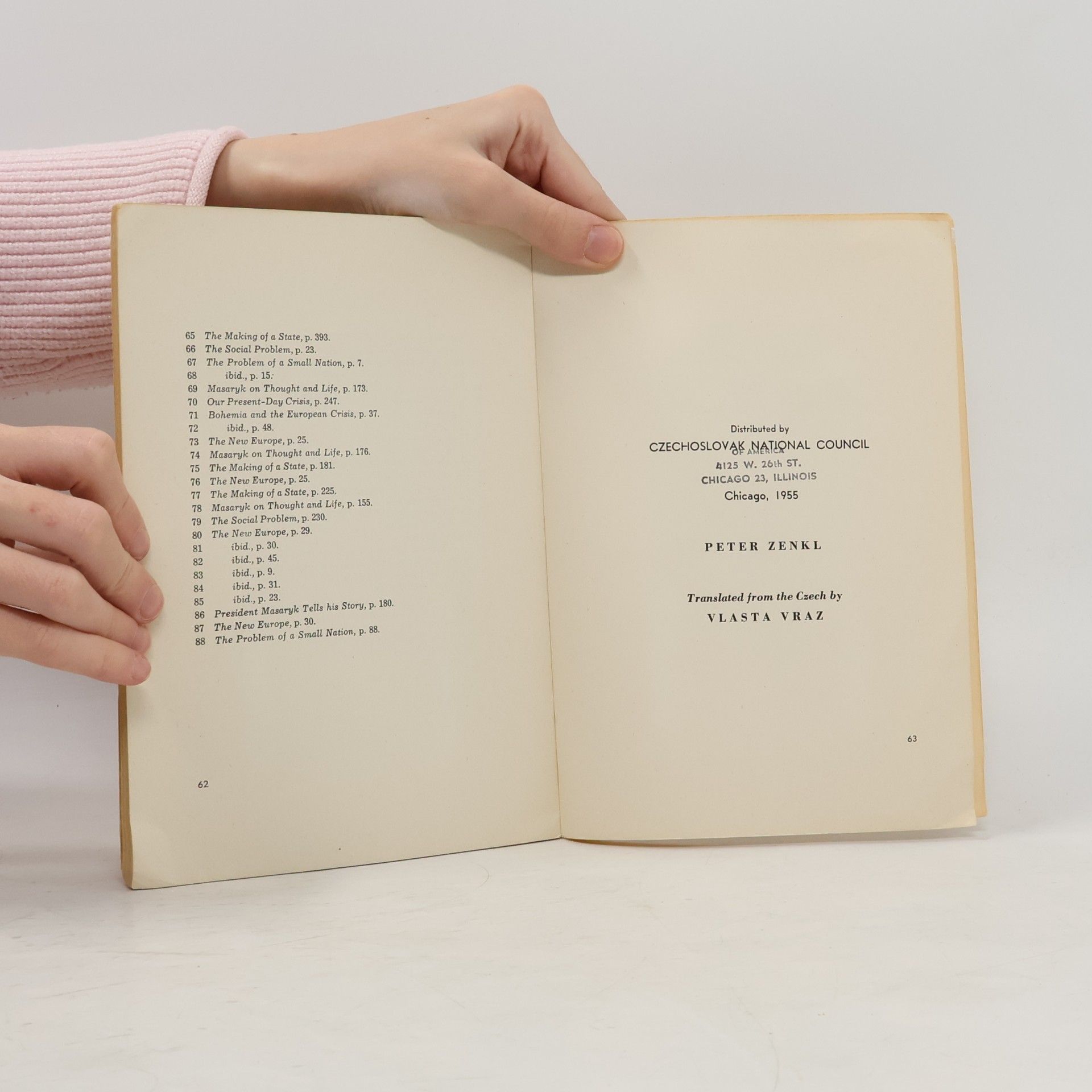 Petr Zenkl T. G. Masaryk and the idea of European and World Federation