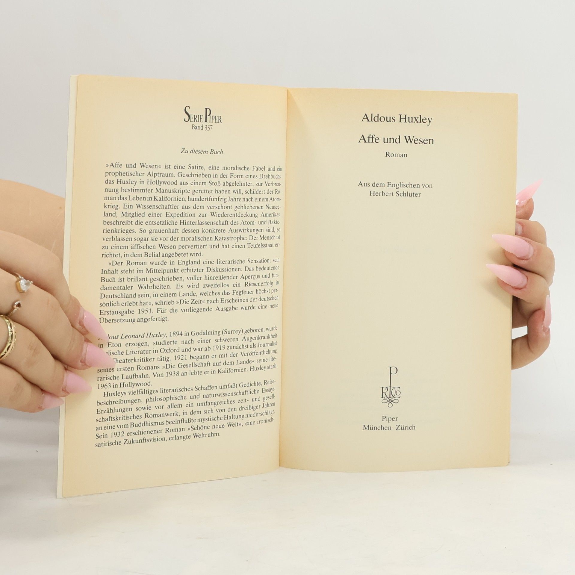 Aldous Huxley Affe und Wesen