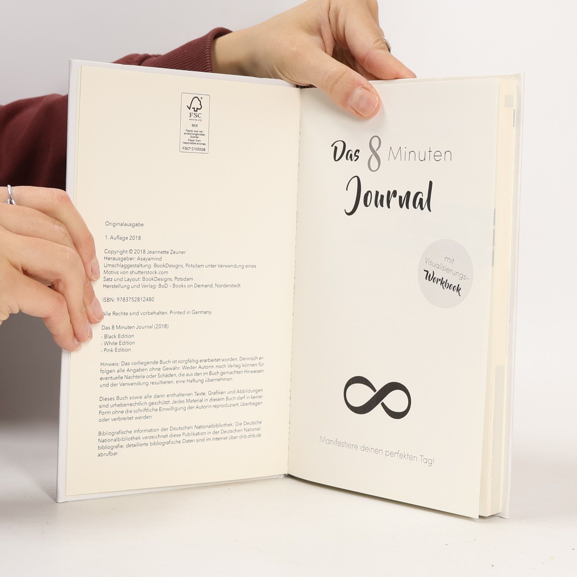 Jeannette Zeuner Das 8 Minuten Journal mit Visualisierungs-Workbook