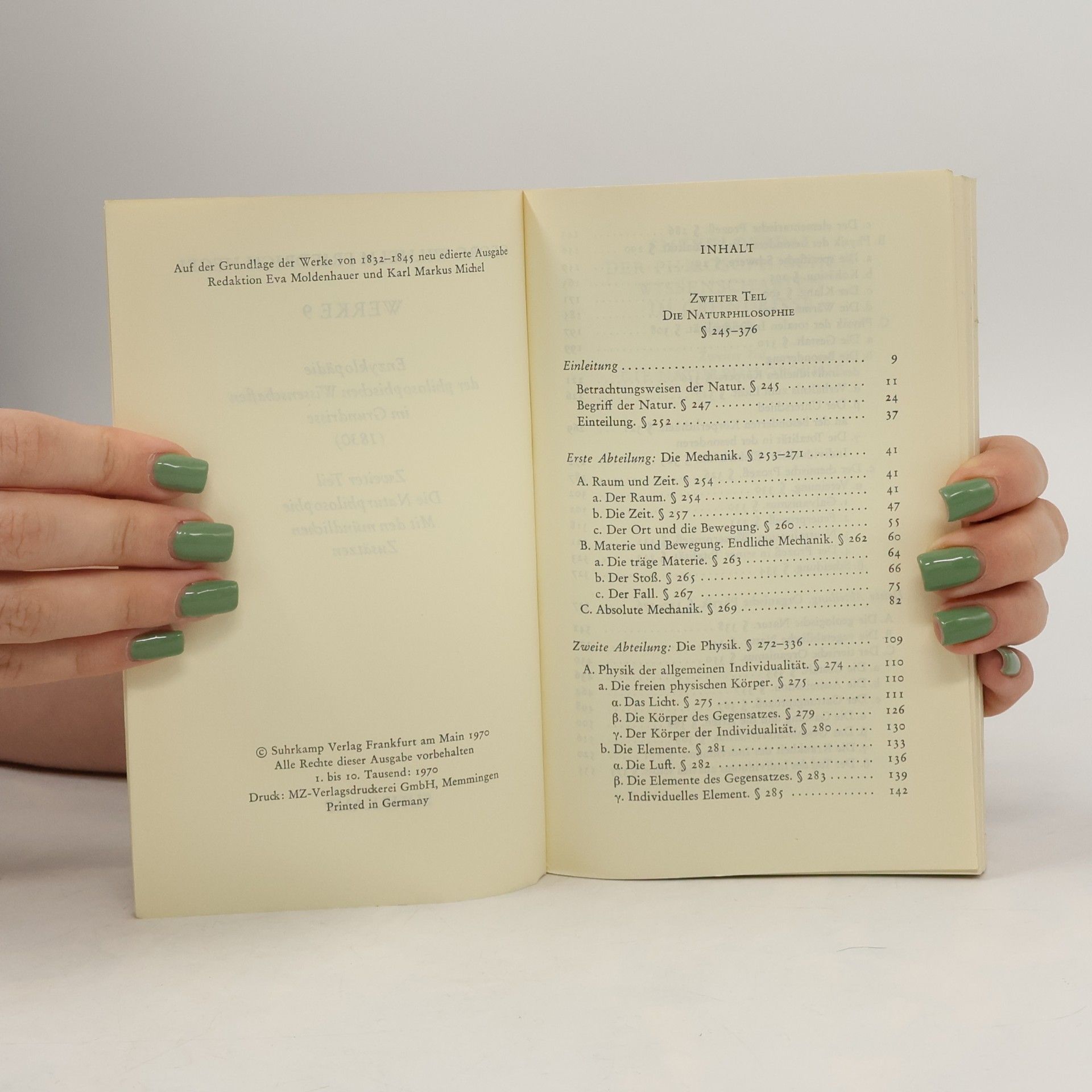 Georg Wilhelm Friedrich Hegel Werke 9. Enzyklopädie der philosophischen Wissenschaften