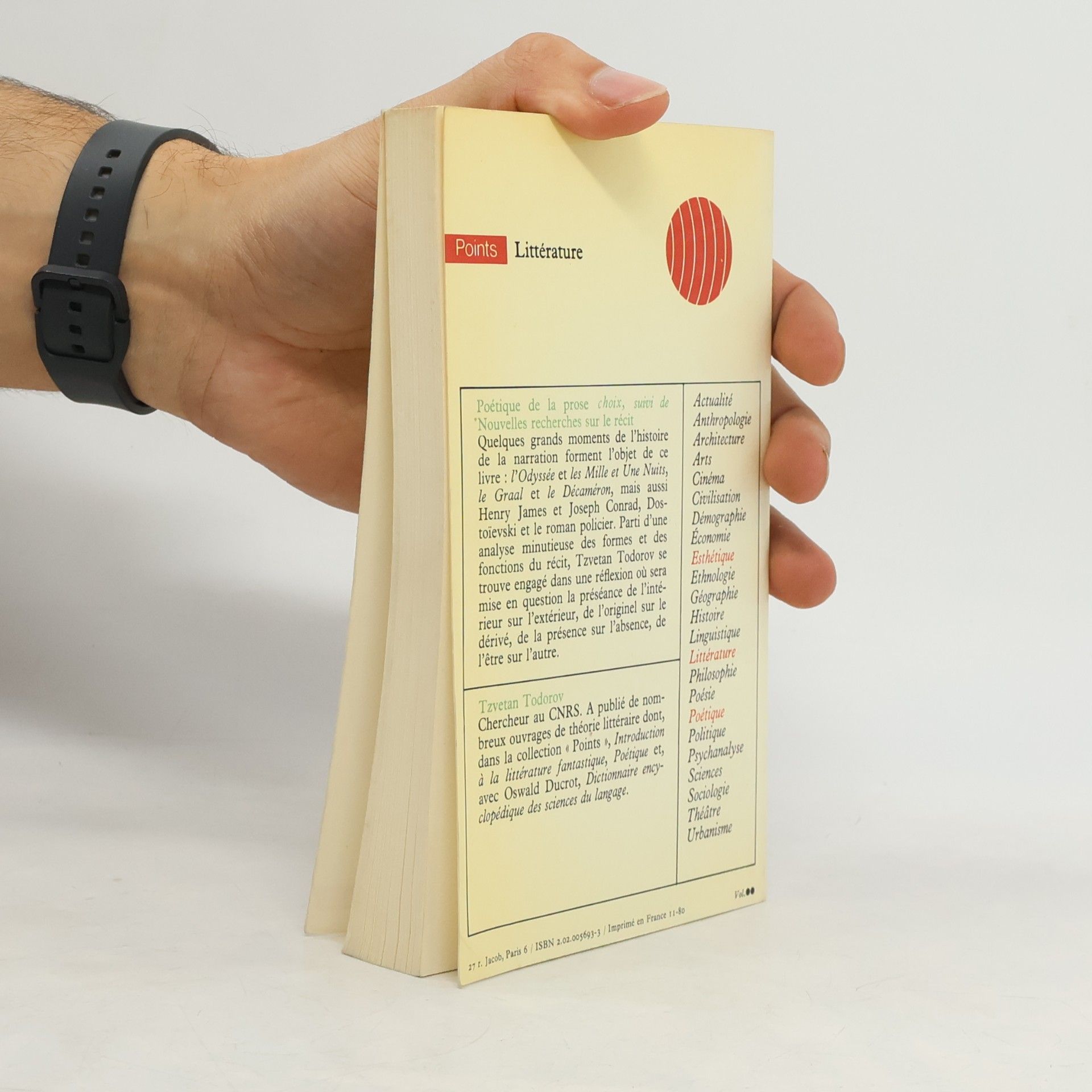 Tzvetan Todorov Poétique de la prose