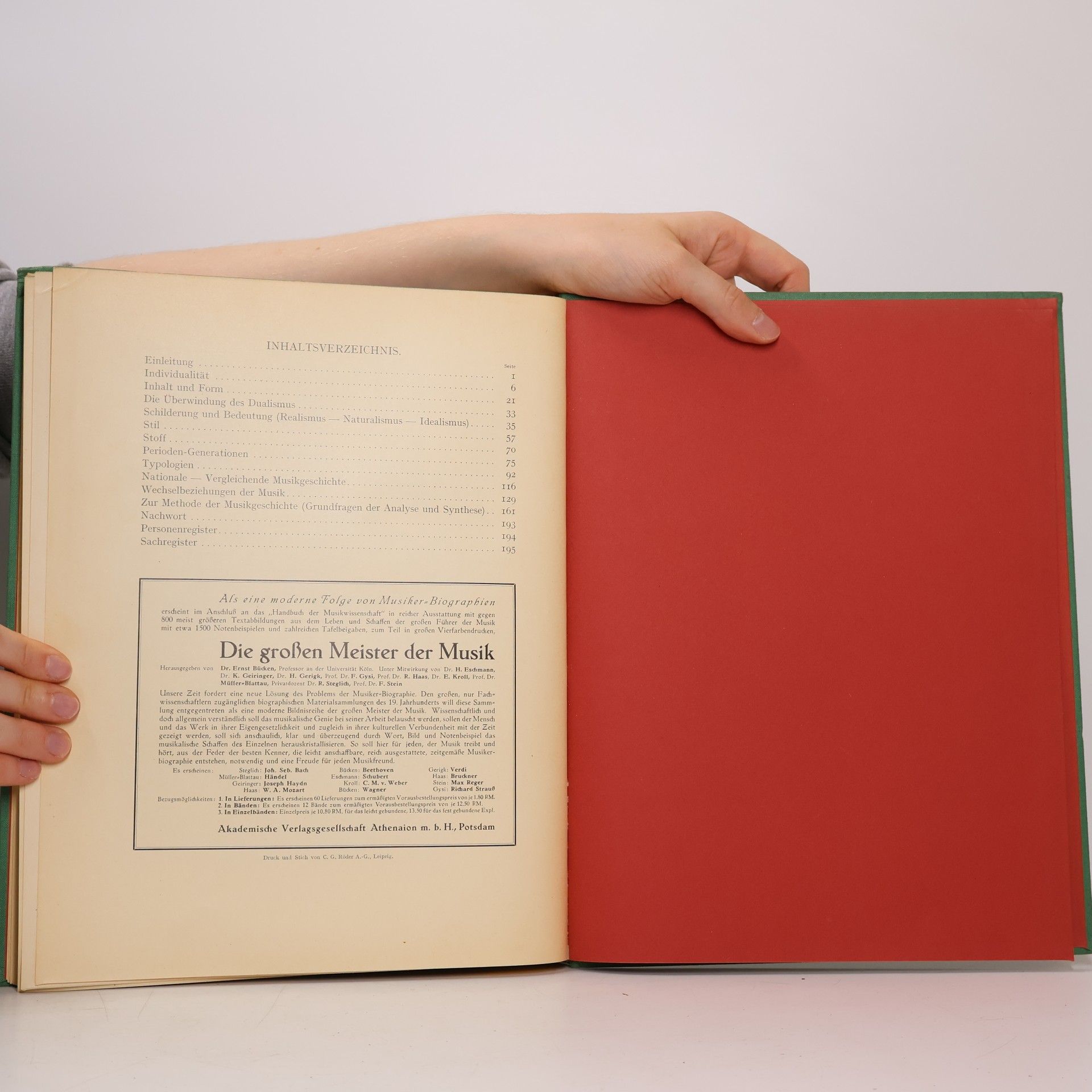 Ernst Bücken Geist und Form im musikalischen Kunstwerk