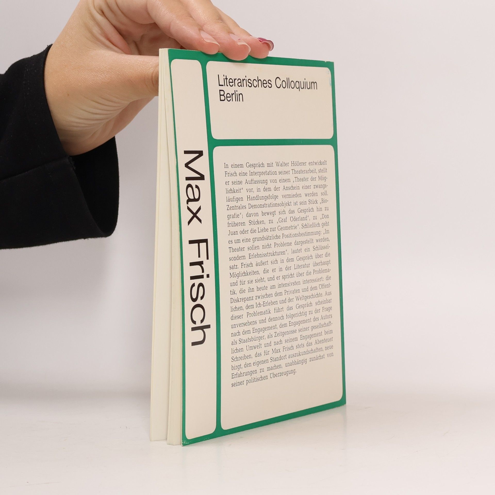 Max Frisch Dramaturgisches