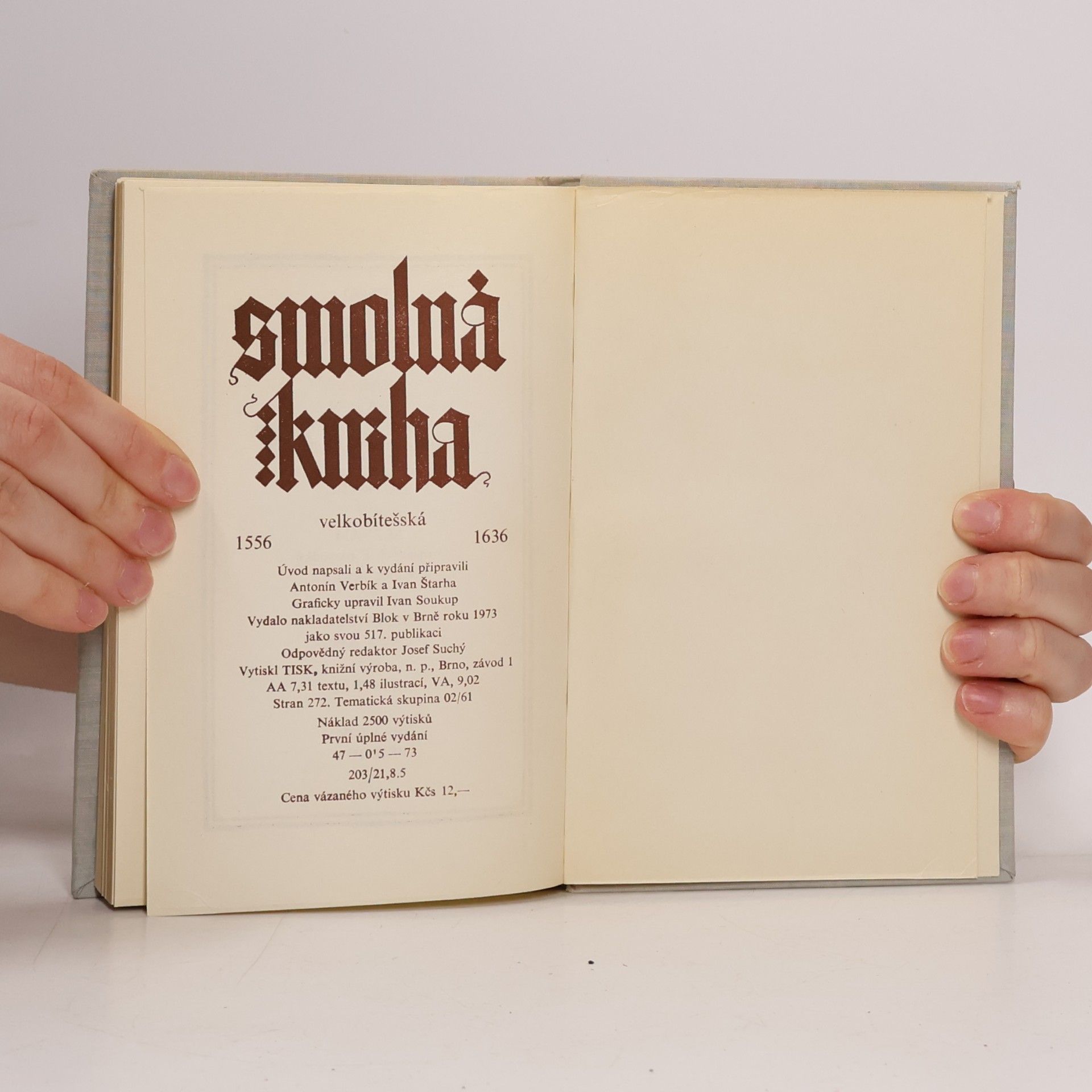 Ivan Štarha Smolná kniha velkobítešská 1556-1636