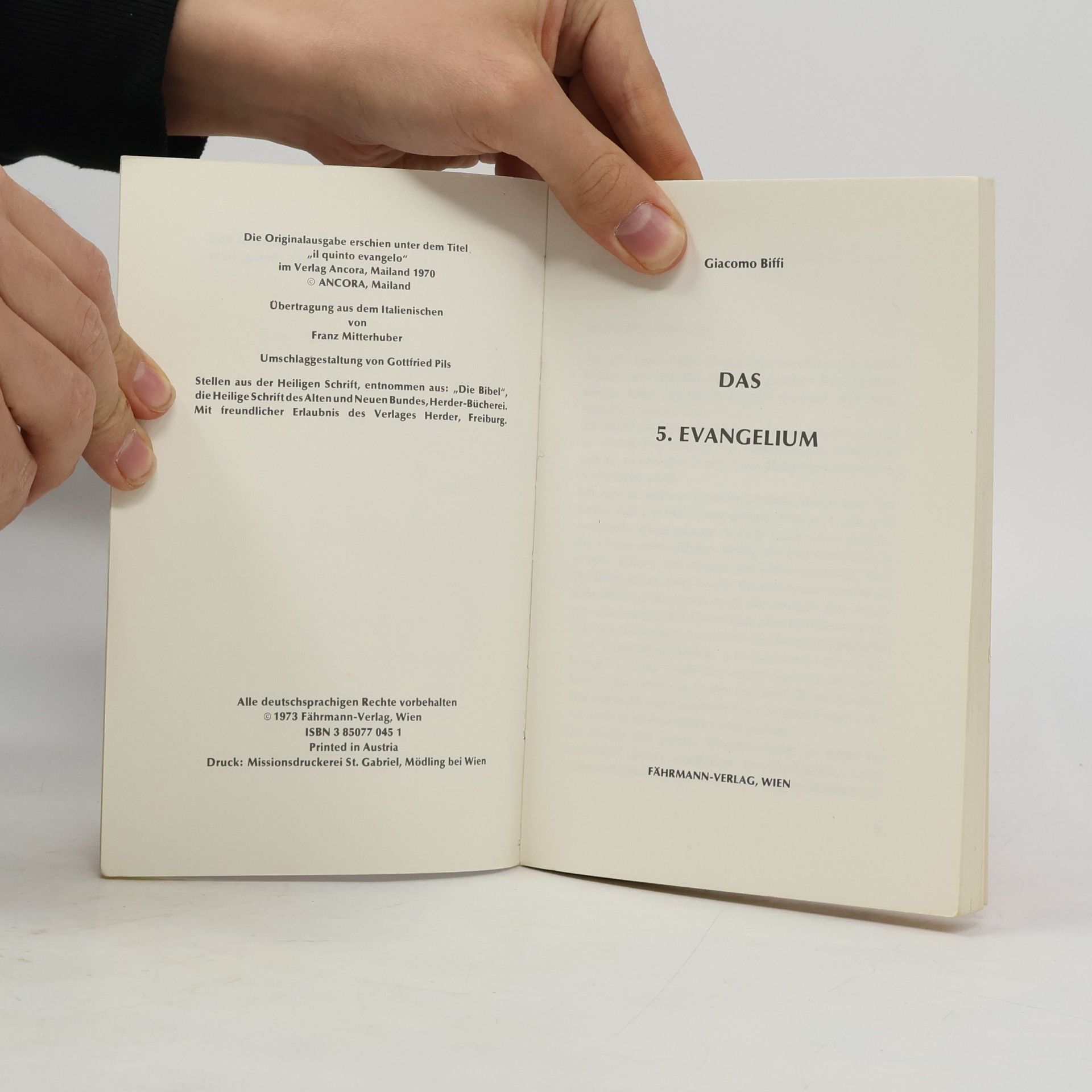 Giacomo Biffi Das 5. Evangelium