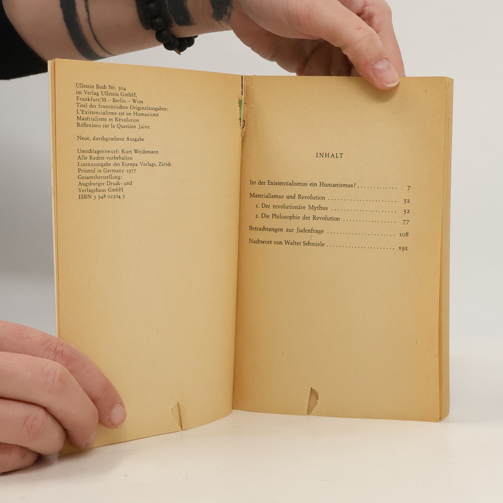 Jean-Paul Sartre Drei Essays
