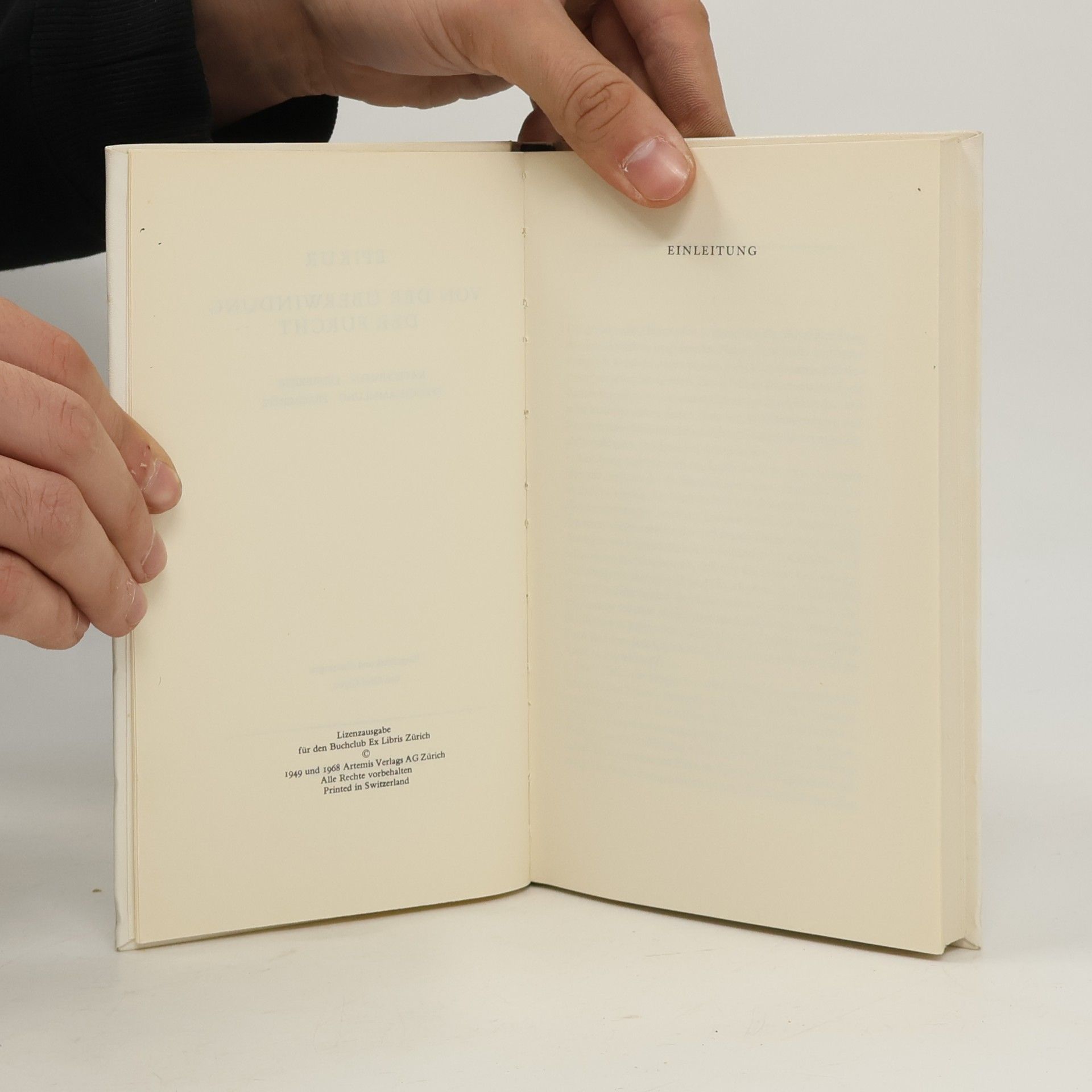 Epikúros Von der Überwindung der Furcht