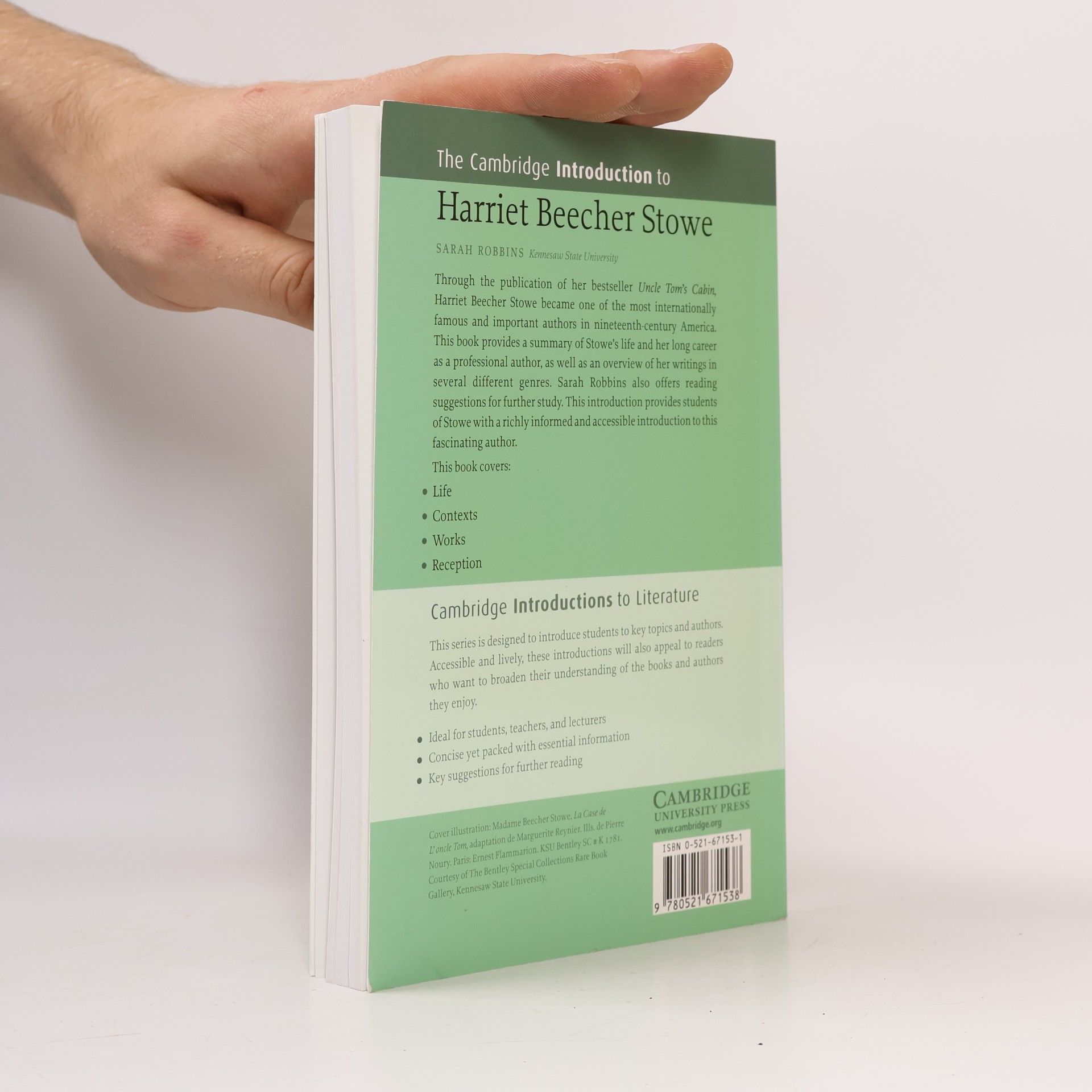 Sarah Robbins Cambridge Introductions to Literature: The Cambridge Introduction to Harriet Beecher Stowe