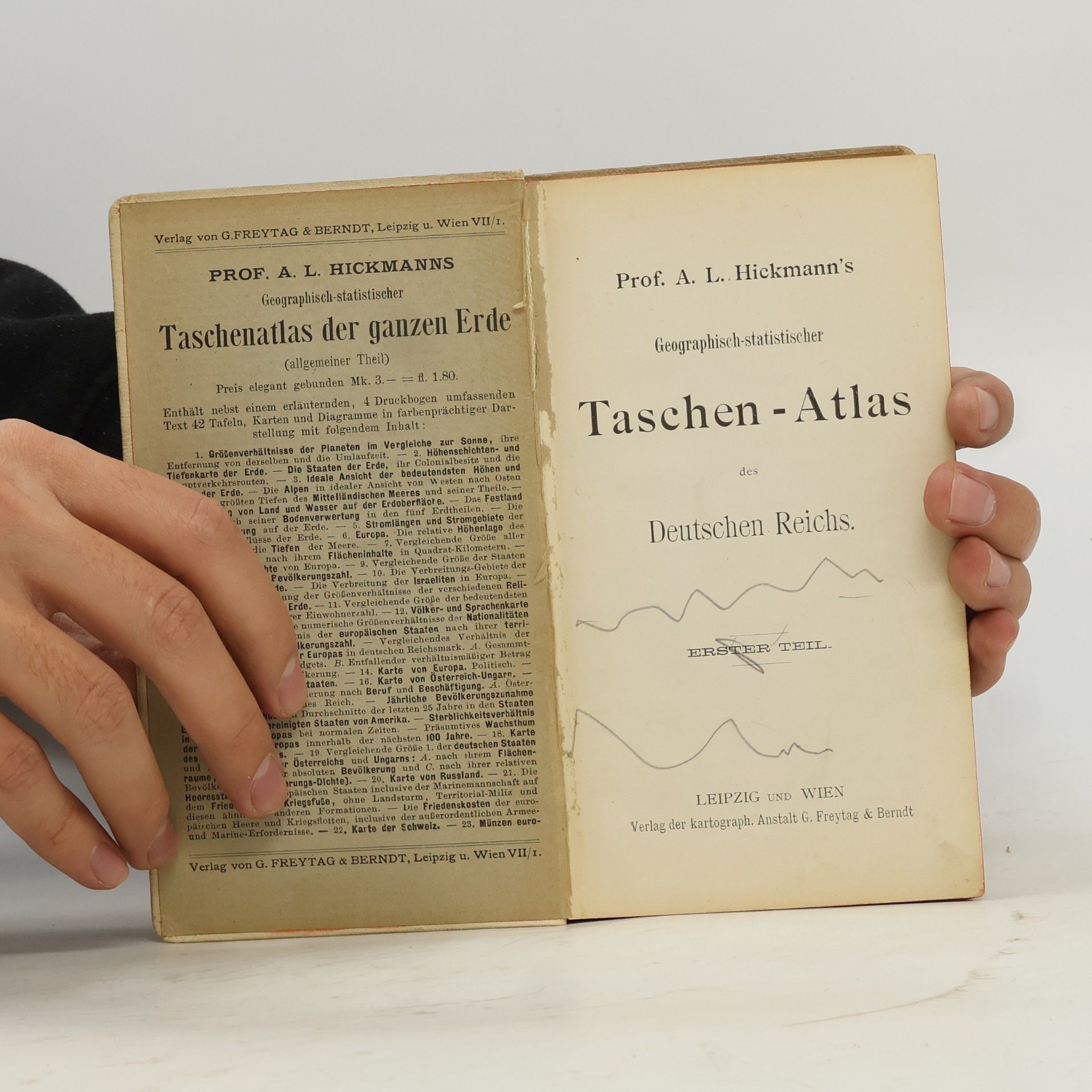 A. L. Hickmann Taschen-Atlas des Deutschen Reichs 1