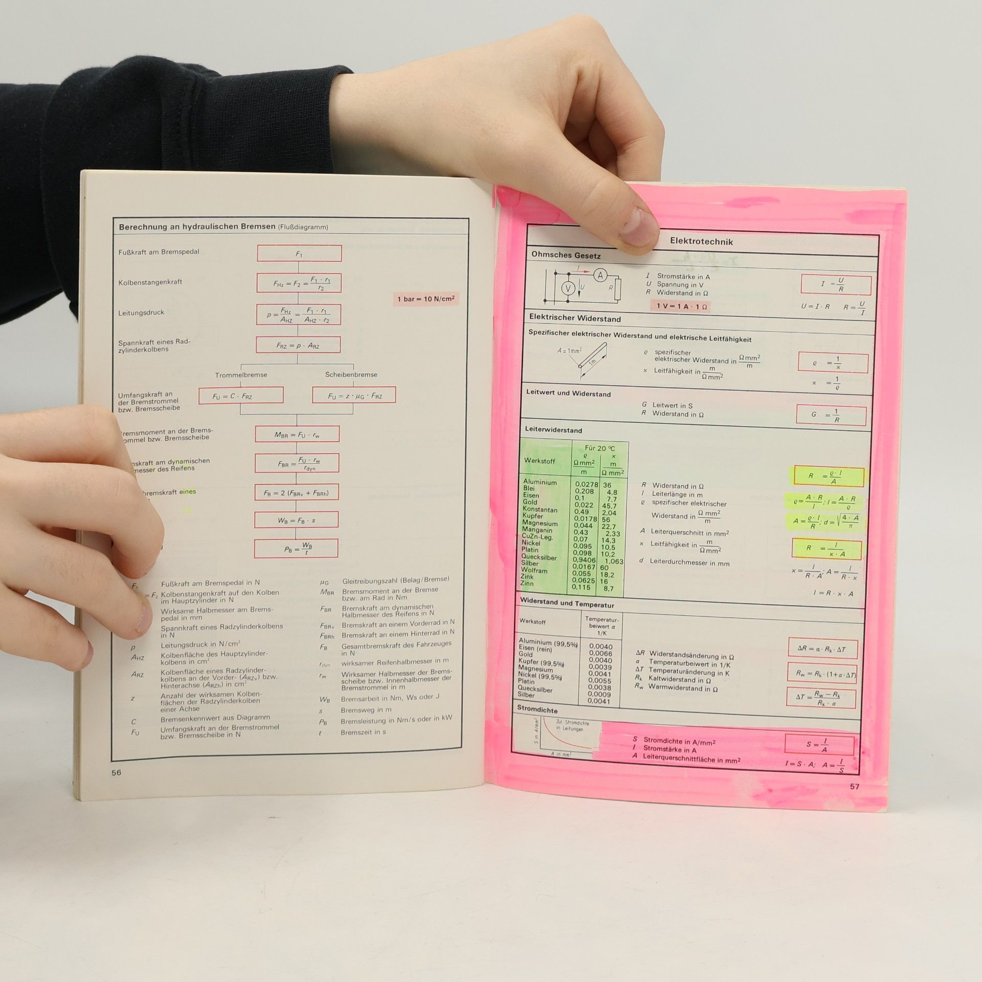Rolf Gscheidle Europa-Fachbuchreihe Kraftfahrzeugtechnik: Formeln Kraftfahrzeugtechnik