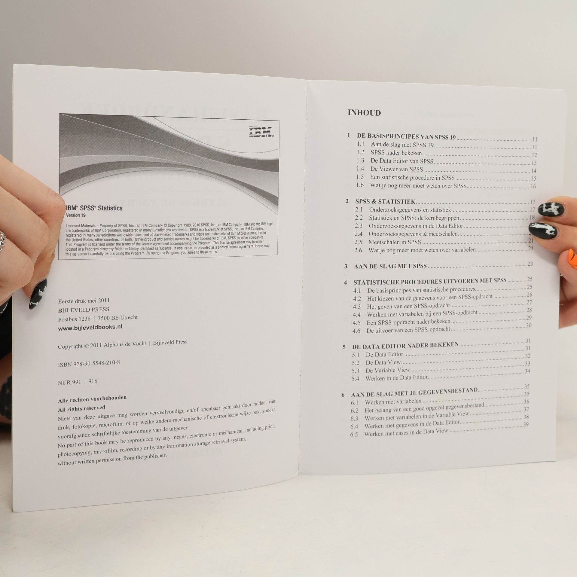 Alphons de Vocht Basishandboek SPSS 19: IBM SPSS Statistics 19