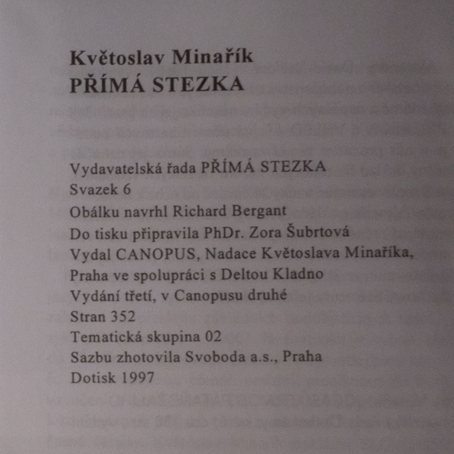 Květoslav Minařík Přímá stezka