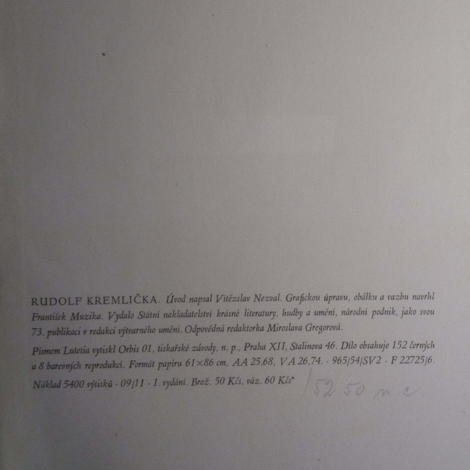 Vítězslav Nezval Rudolf Kremlička