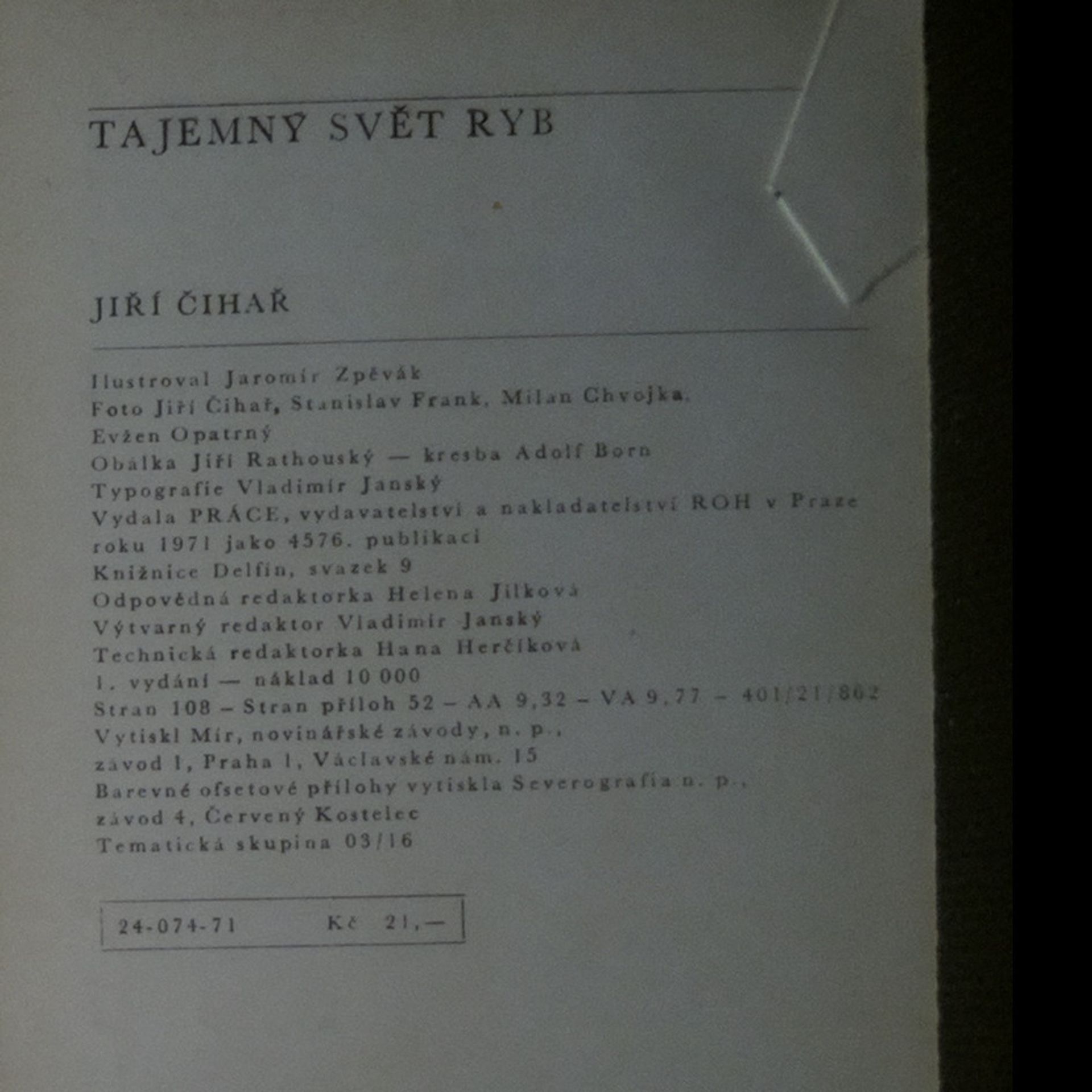 Jiří Čihař Tajemný svět ryb