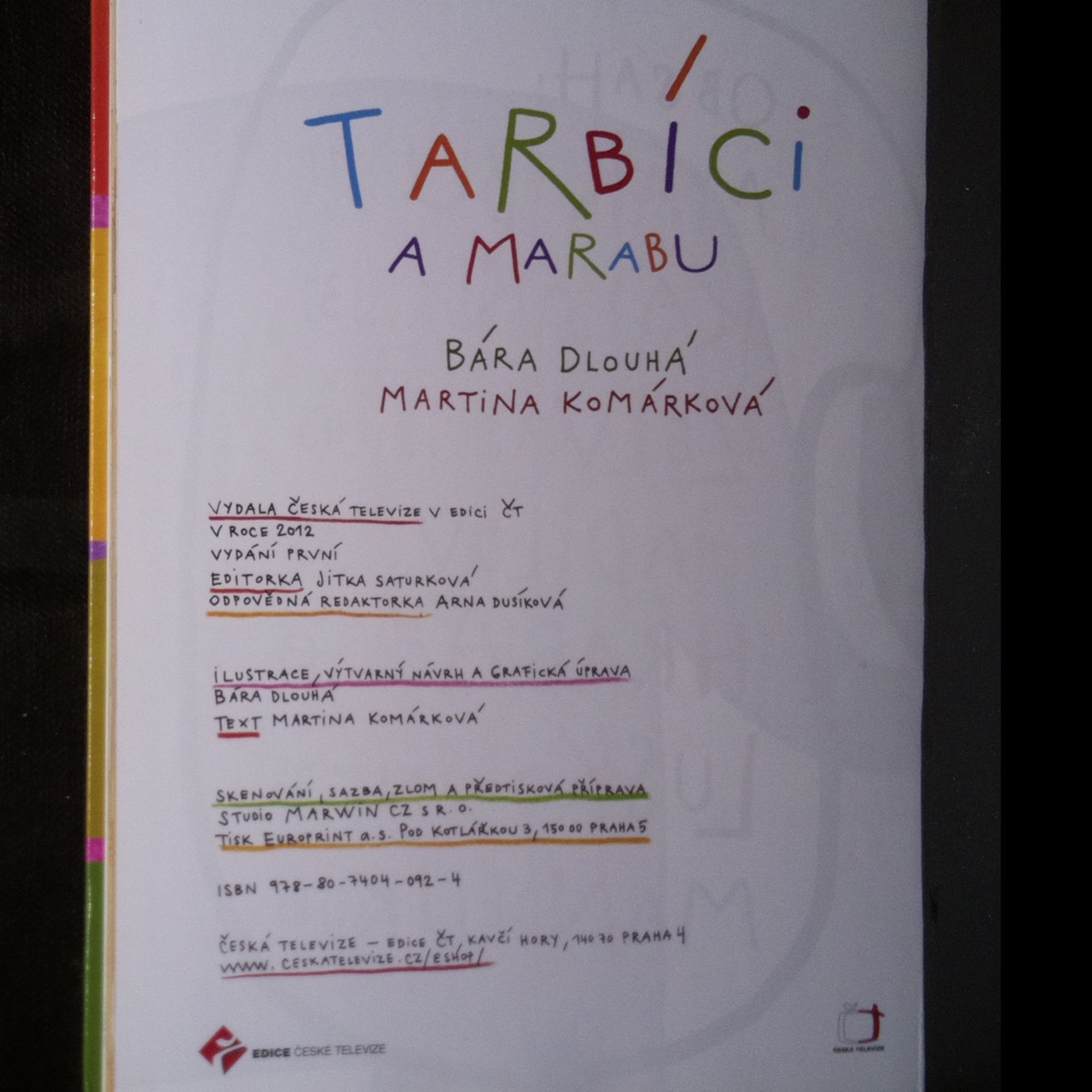 Bára Dlouhá Tarbíci a Marabu