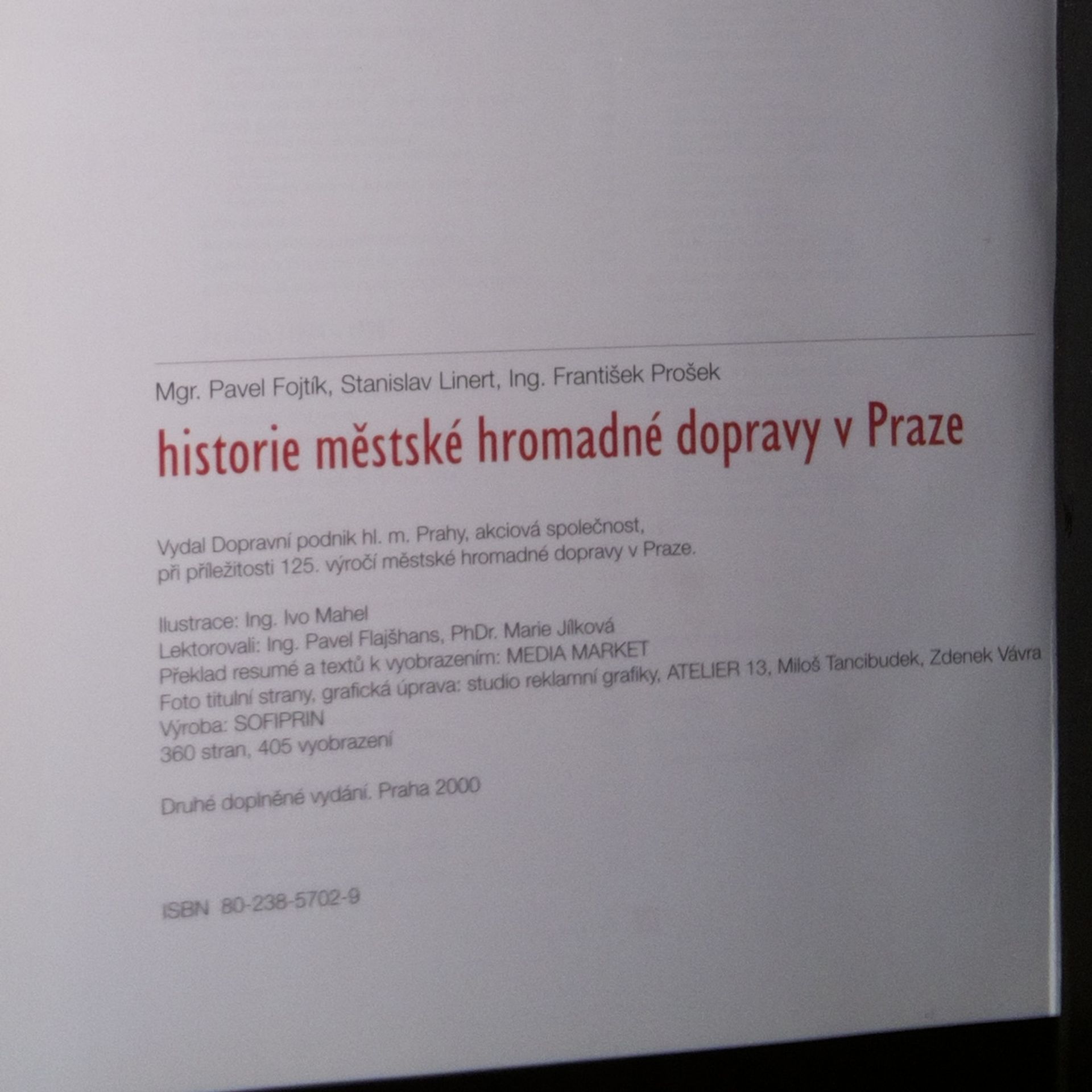 Stanislav Linert Historie městské hromadné dopravy v Praze