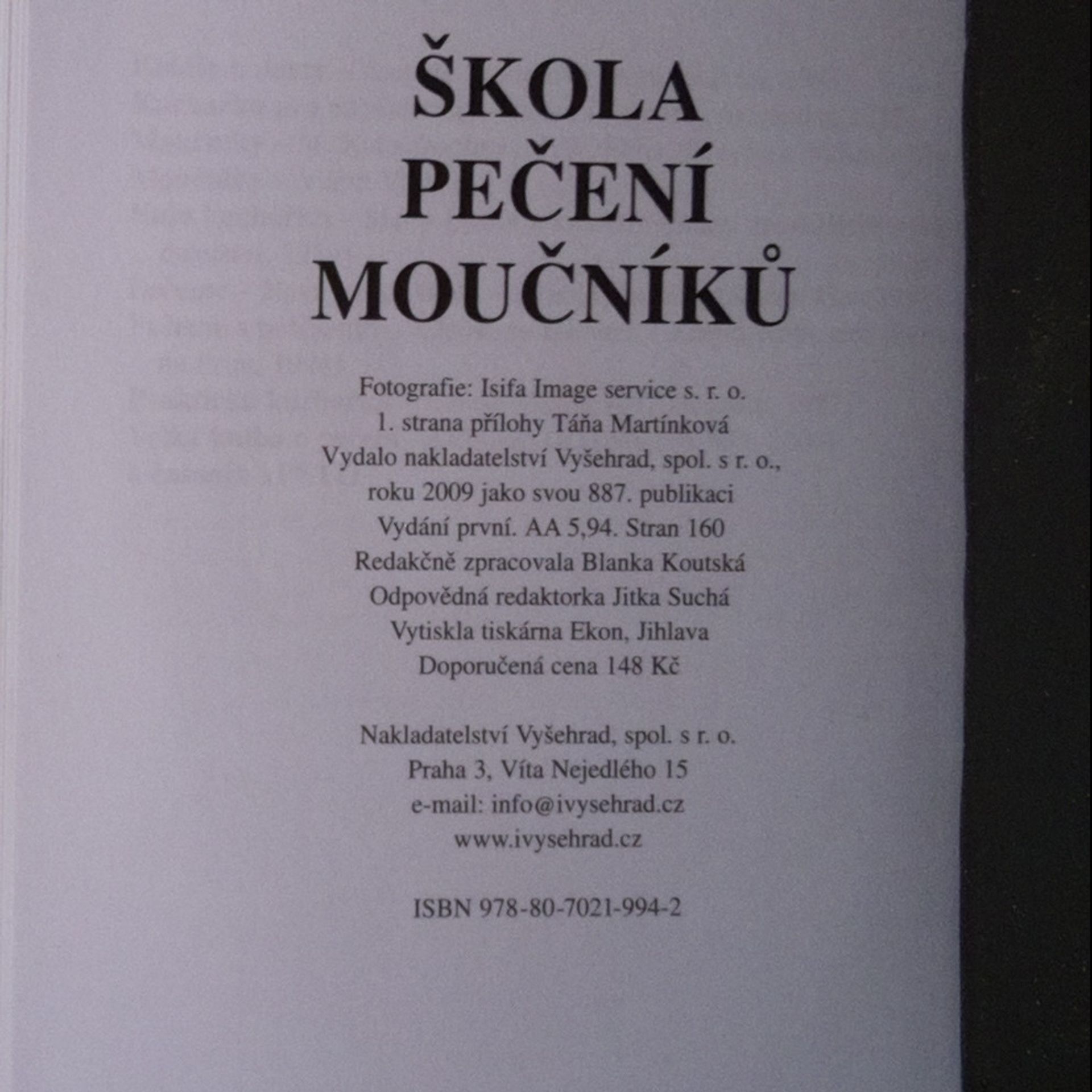 Jarmila Mandžuková Škola pečení moučníků