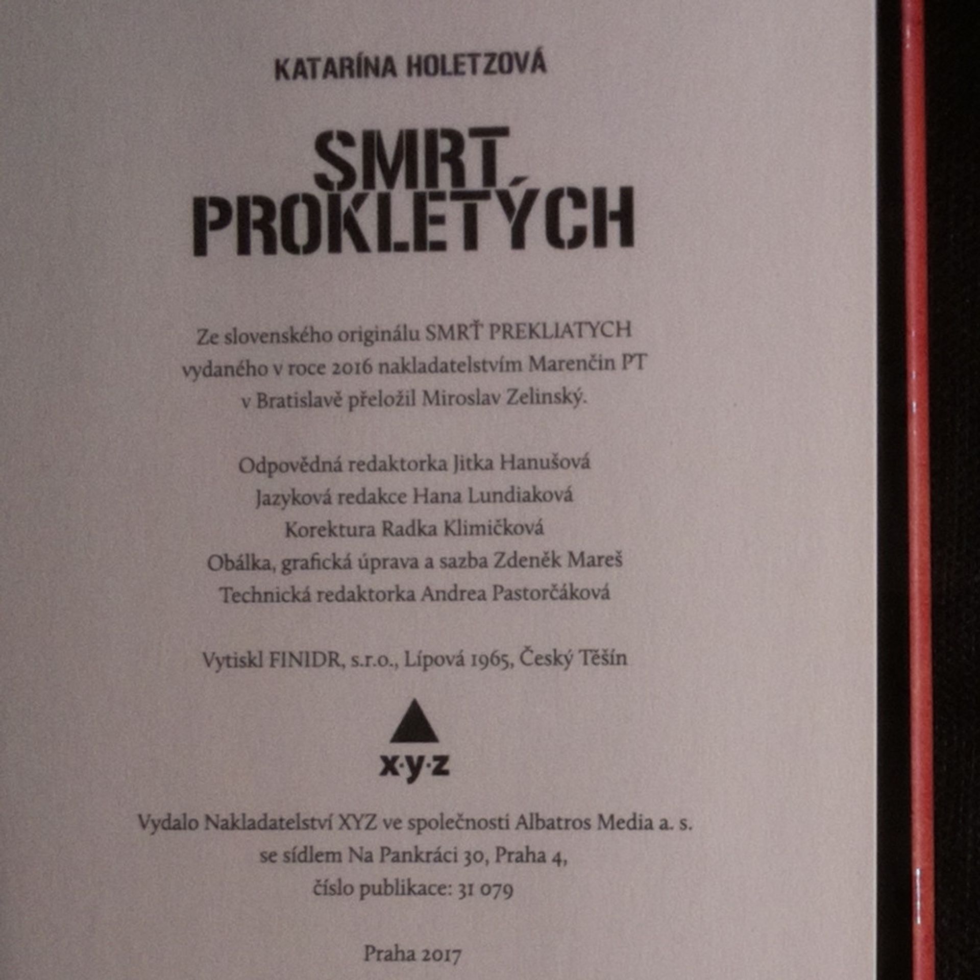 Katarína Holetzová Smrt prokletých