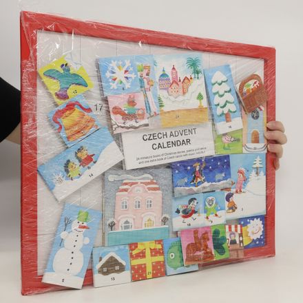 Czech advent calendar. 24 miniature books of Christmas stories, poems and carols and one extra book of Czech carols with music included