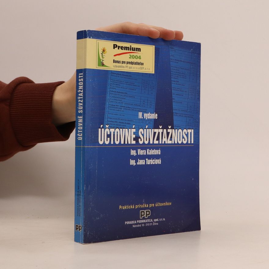 Jana Turóciová Účtovné súvzťažnosti