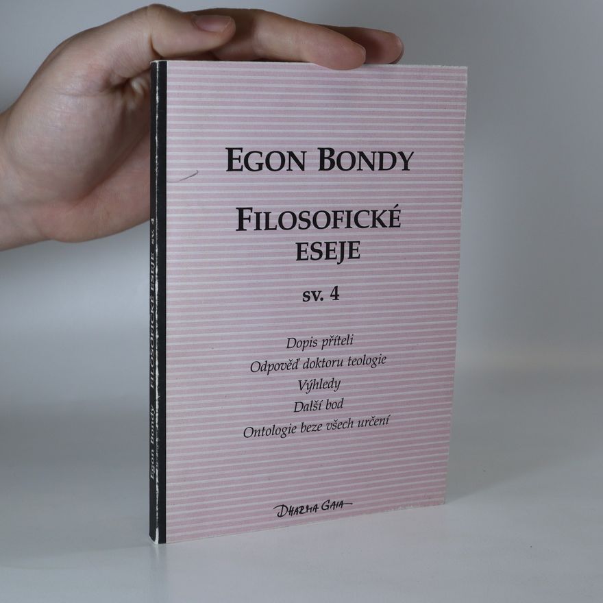 Egon Bondy Filosofické eseje sv. 4