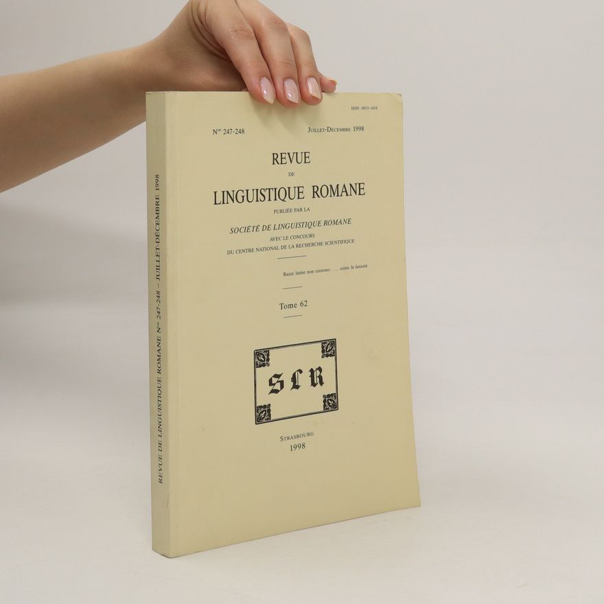 Autorenkollektiv Revue de linguistique romane. Nos 247-248. Juillet-Décembre 1998. Tome LXII