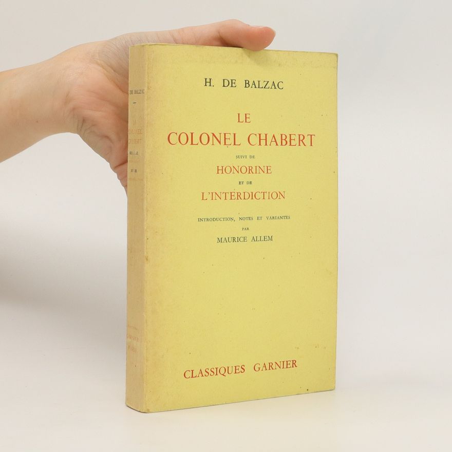 Honoré de Balzac Le Colonel Chabert
