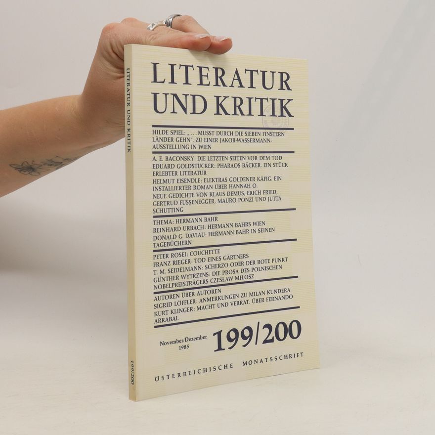 Various authors Literatur und Kritik 199/200