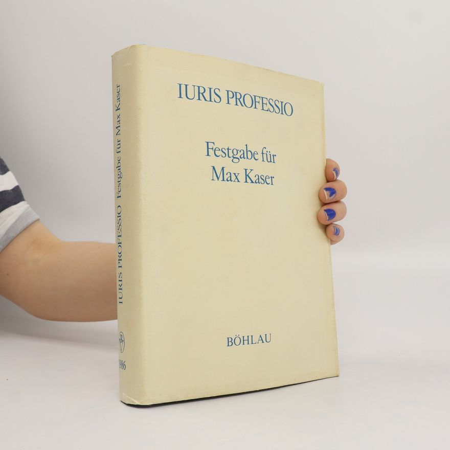 Hans-Peter Benöhr Iuris professio