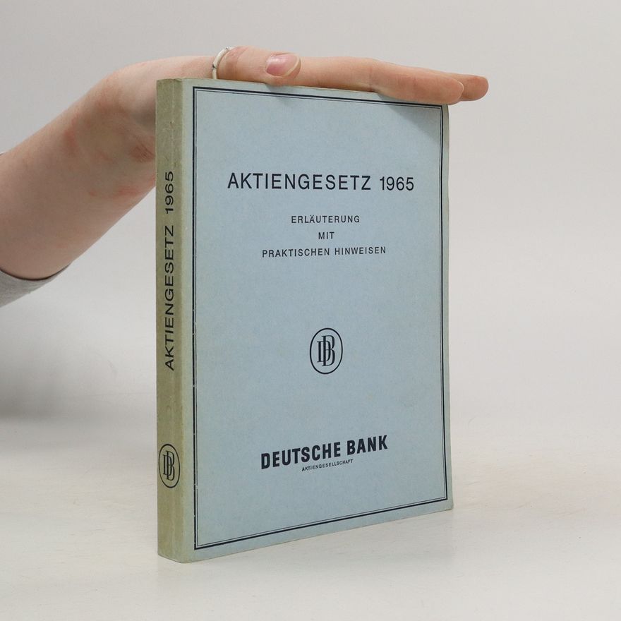 Kolektiv autorů Aktiengesetz 1965