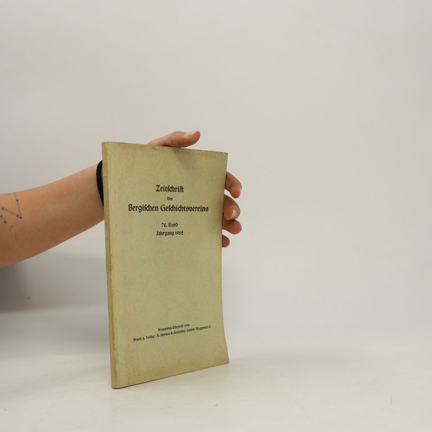Autorenkollektiv Zeitschrift des Bergischen Geschichtsvereins. 72. Band