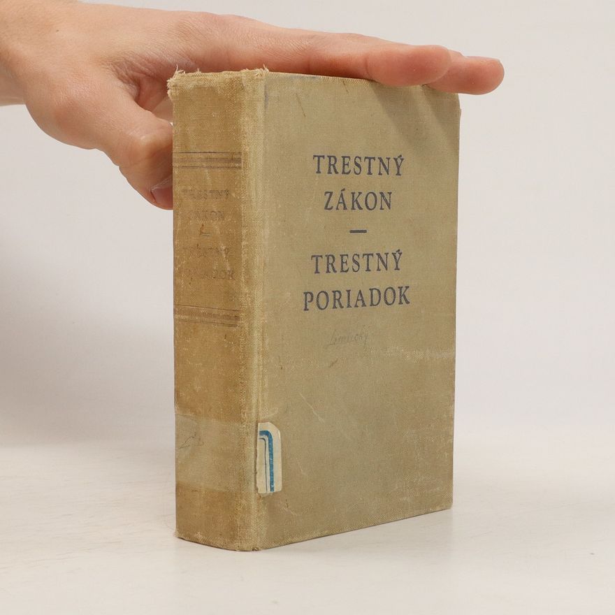 Various authors Trestný zákon, trestný poriadok
