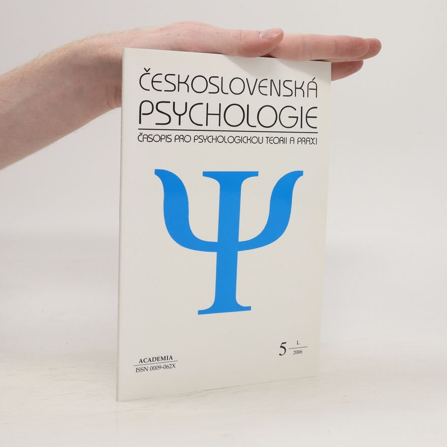 Various authors Československá psychologie 5