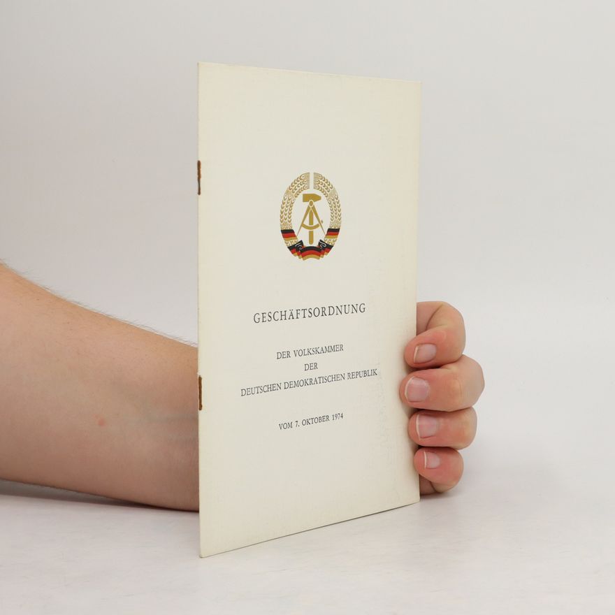 Autorenkollektiv Geschäftsordnung der Volkskammer der DDR
