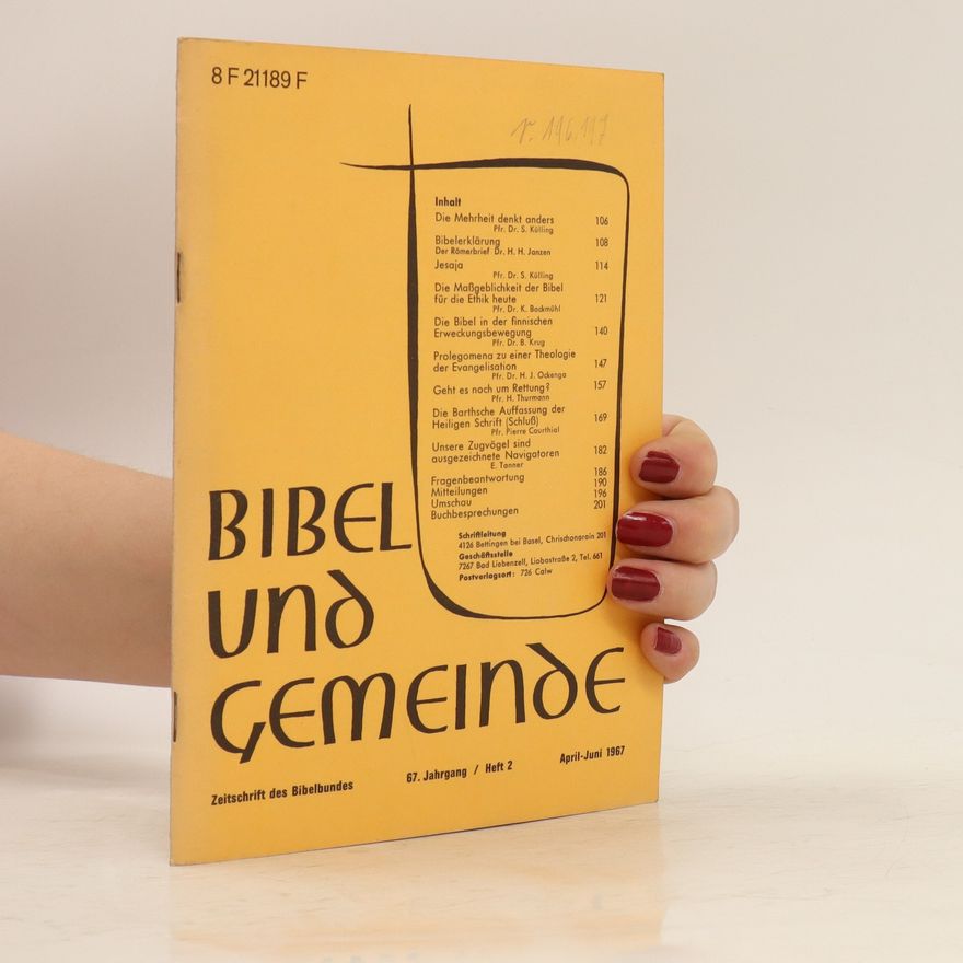 Autorenkollektiv Bibel und Gemeinde 67.Jahrgang