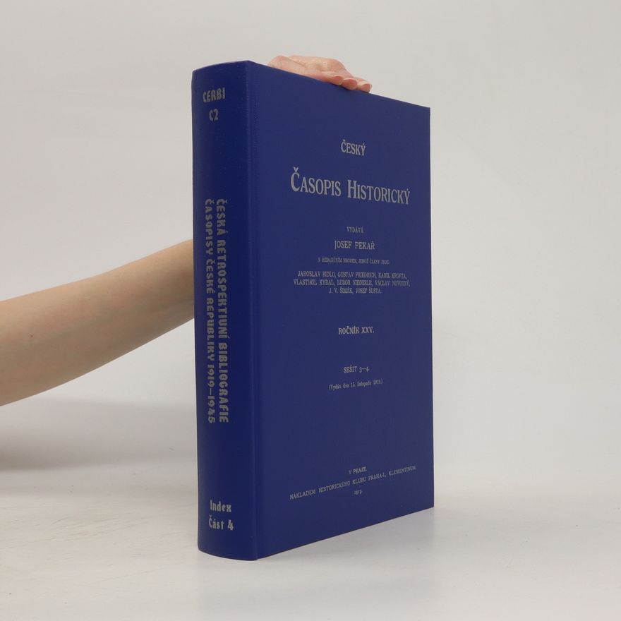 Josef Pekař Český časopis historický (CERBI C2). Část 4. Index.