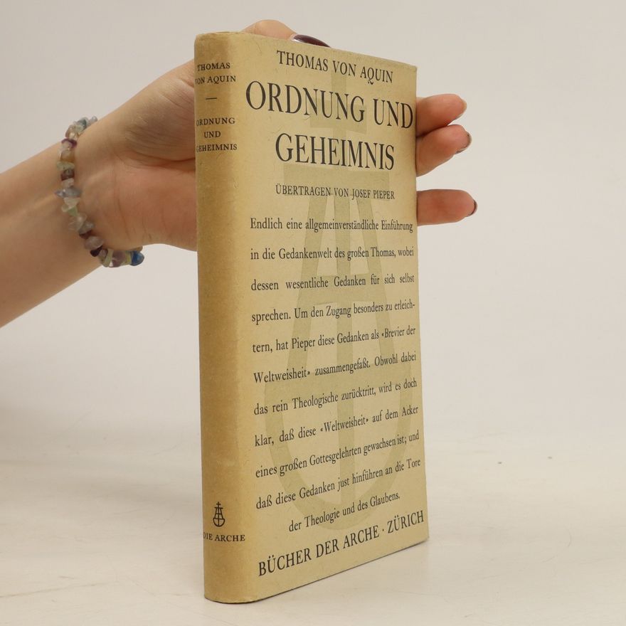 Thomas Aquin Ordnung Und Geheimnis