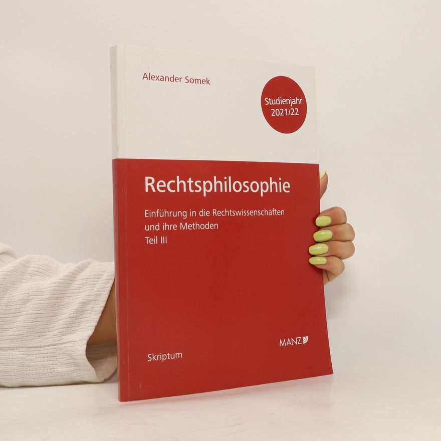 Alexander Somek Rechtsphilosophie