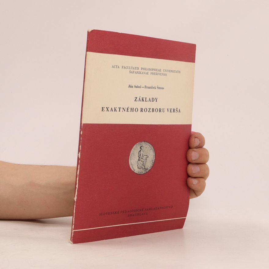 Ján Sabol Základy exaktného rozboru verša