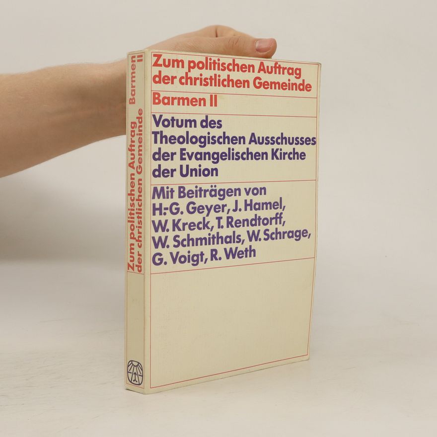 Hans-Georg Geyer Zum politischen Auftrag der christlichen Gemeinde