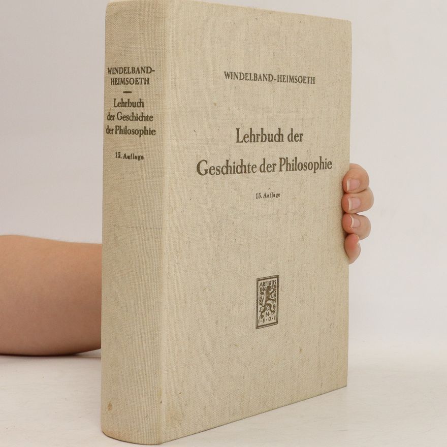 Wilhelm Windelband Lehrbuch der Geschichte der Philosophie