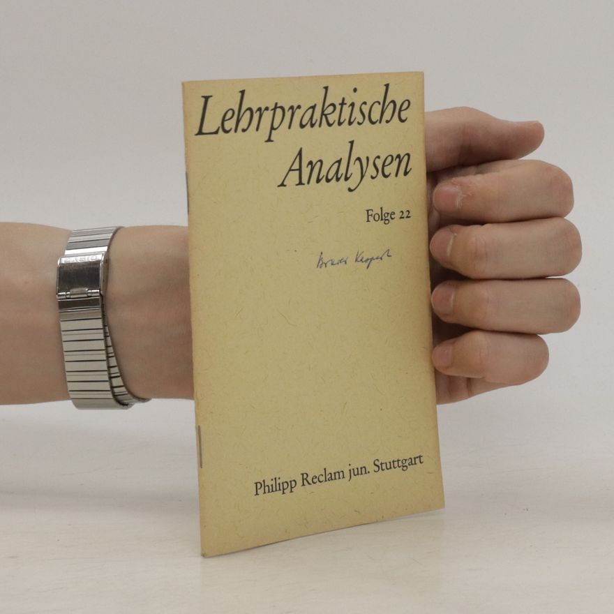 Werner Klose Lehrpraktische Analysen Folge 22