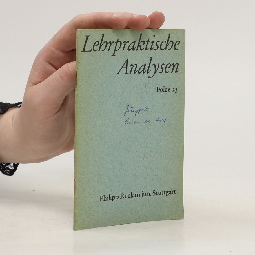 Walter Schmähling Lehrpraktische Analysen. Folge 23