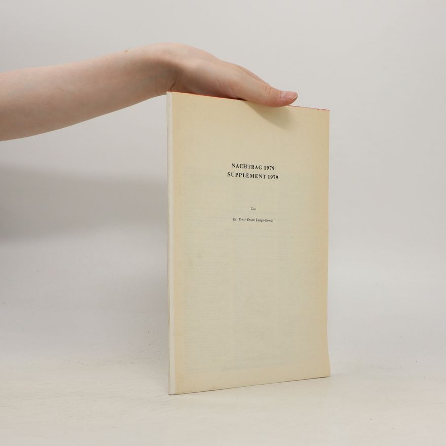 Ernst Erwin Lange-Kowal Nachtrag 1979 Supplément 1979
