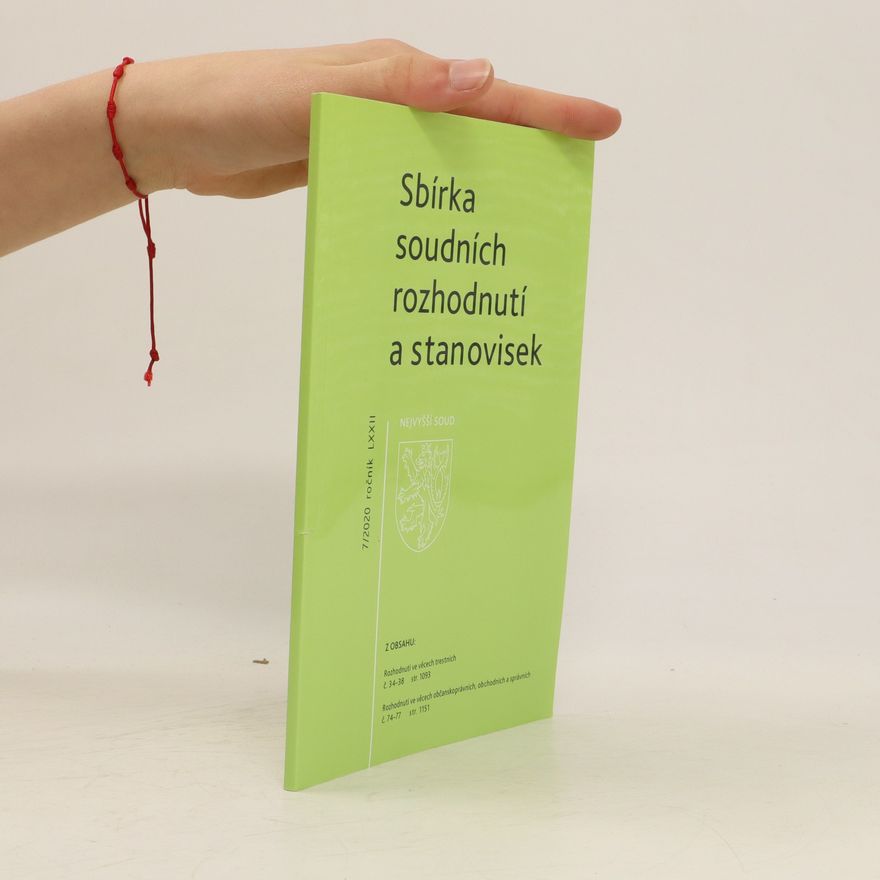 Kolektiv autorů Sbírka soudních rozhodnutí a stanovisek 7/2020