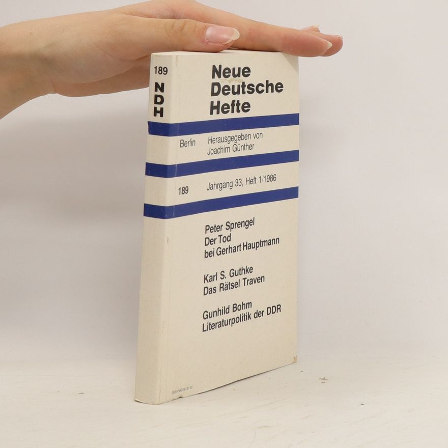 Kolektiv autorů Neue Deutsche Hefte 1/1986