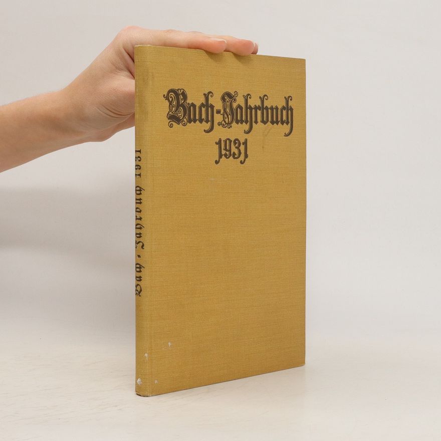 AA.VV. Bach-Jahrbuch 1931