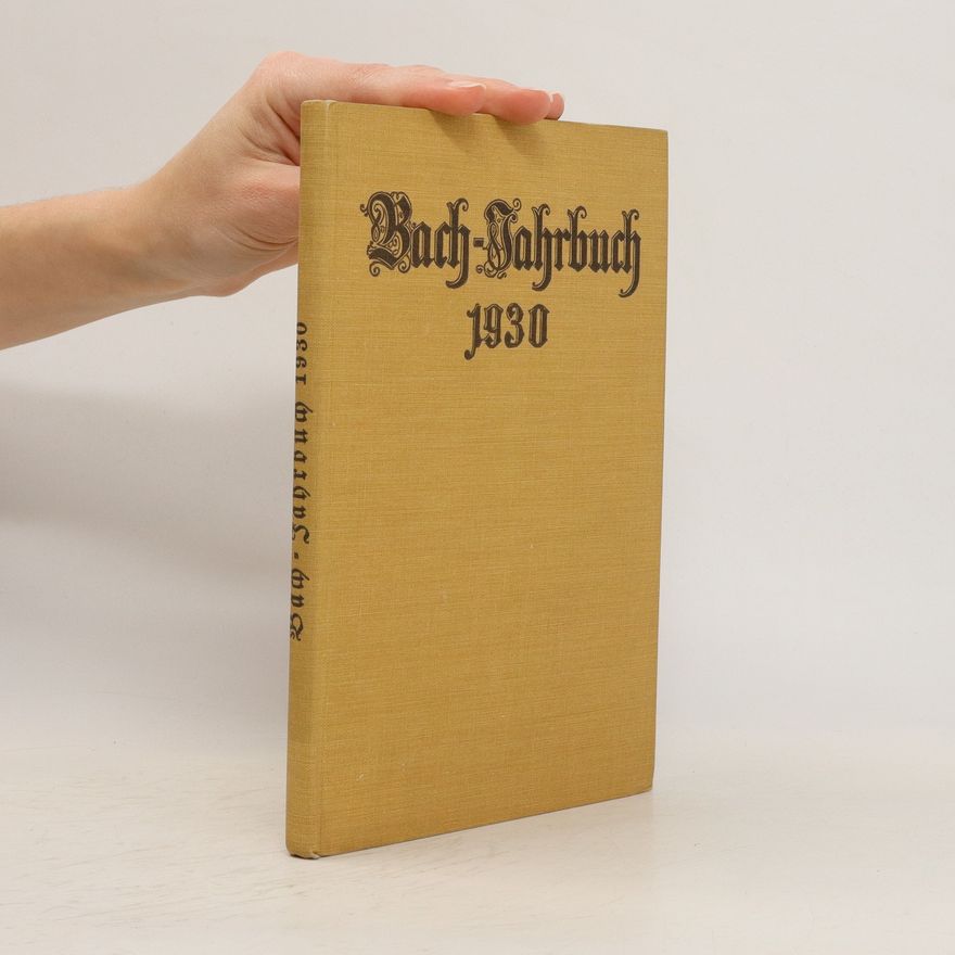 Arnold Schering Bach-Jahrbuch 1930