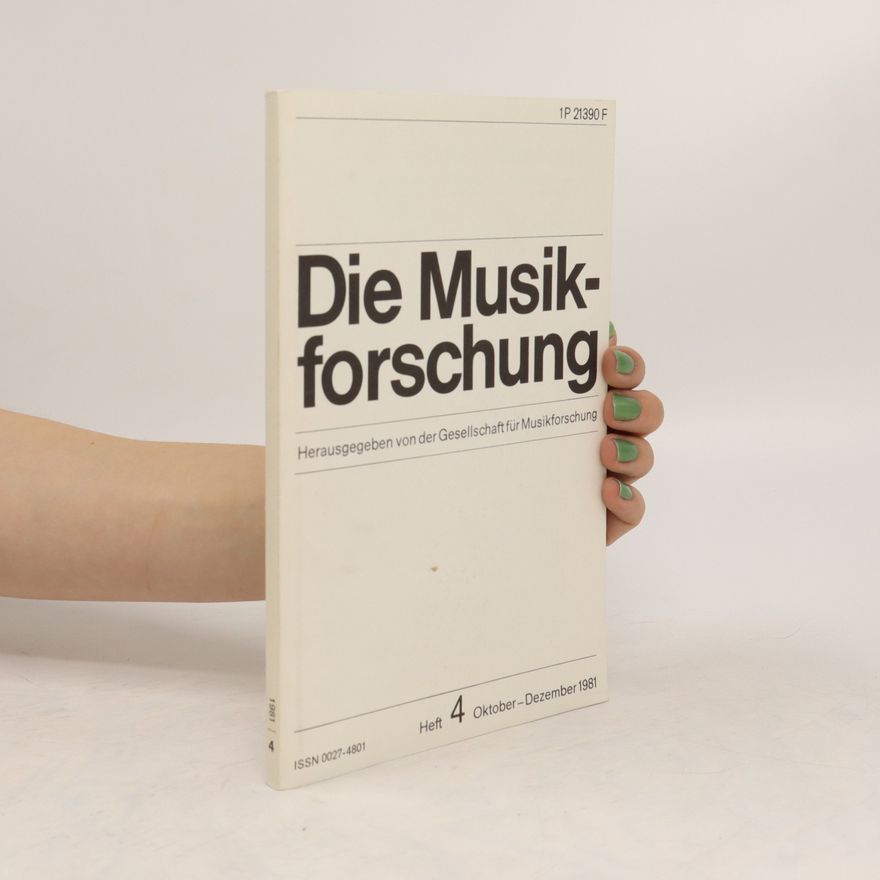 Kolektiv autorů Die Musikforschung 4/1981